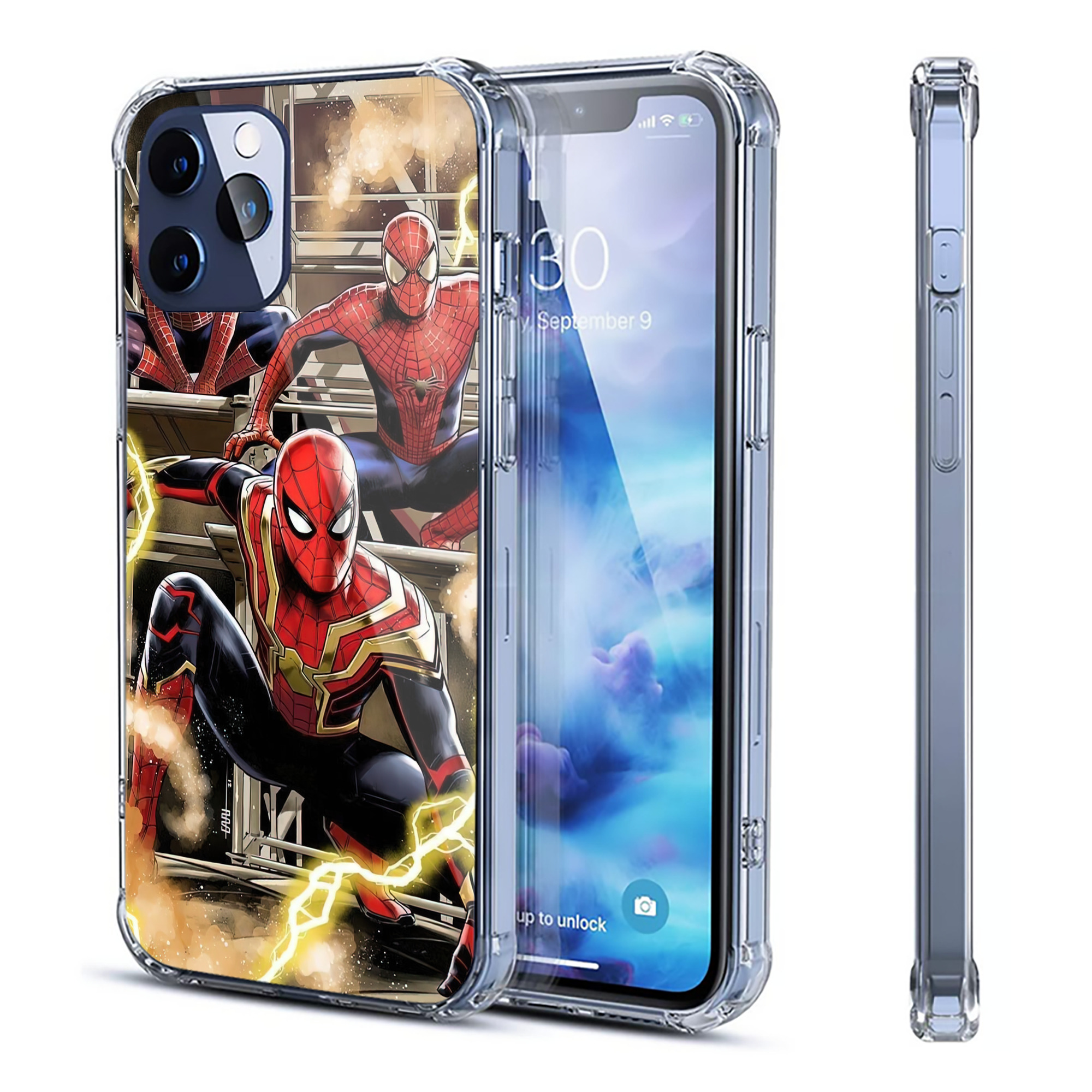 Spider Man スパイダーマン 【iPhone 12シリーズ対応】透明スマホケース（クリアソフトケース）